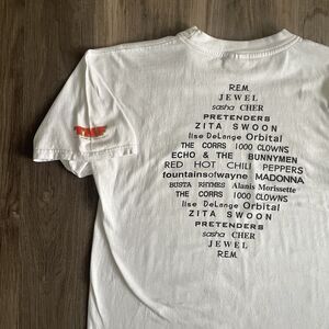 Vintage Band T-Shirt Size L RHCP Echo & The Bunny men REM The Music Factory